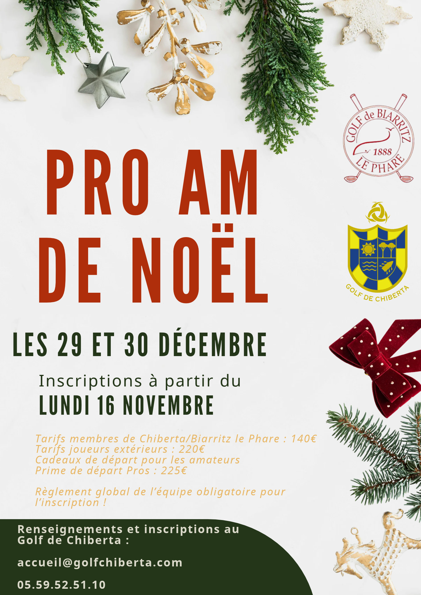 PRO AM DE NOEL 2026 - 29 & 30 Décembre 2026