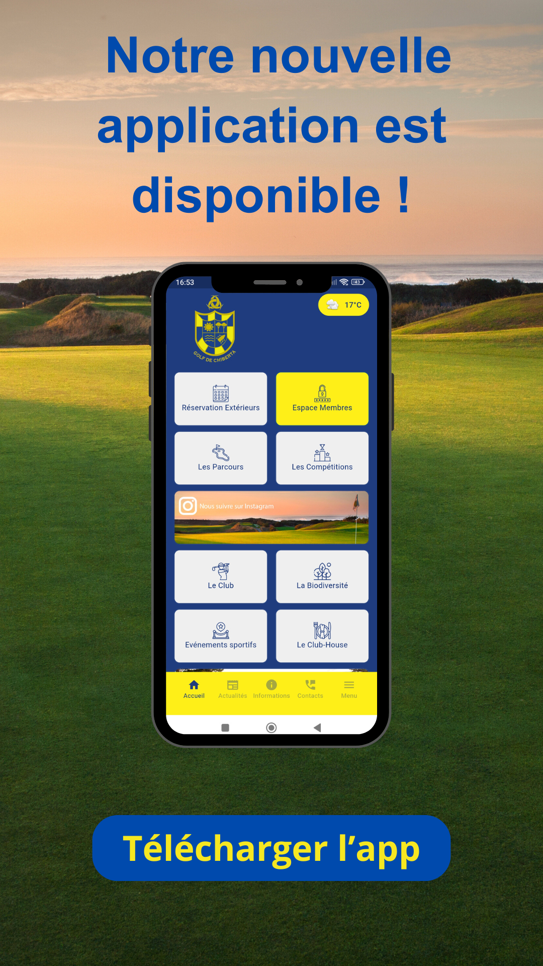 Nouvelle Application mobile - Golf de Chiberta