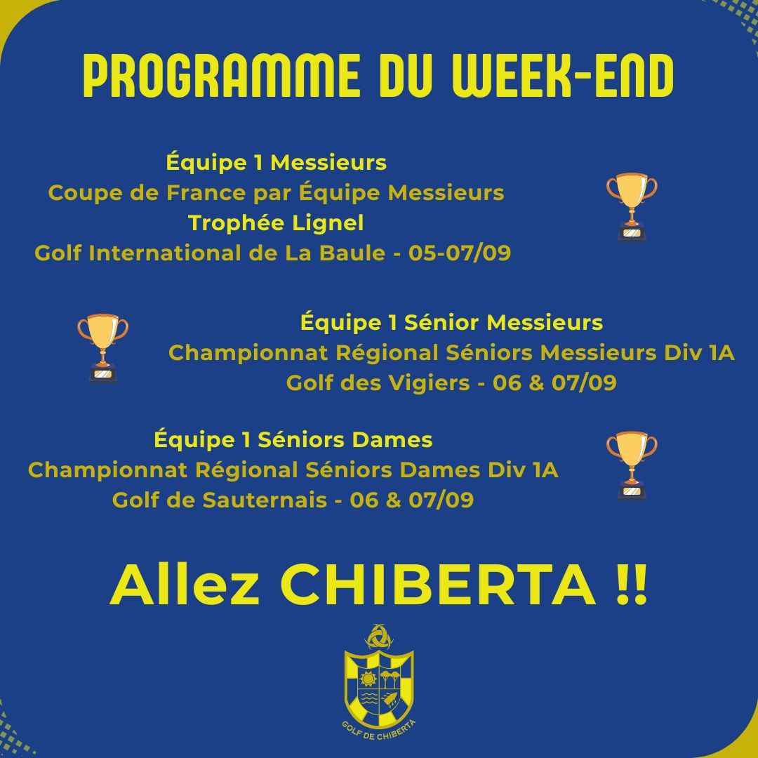 Nos équipes se déplacent ce week-end !